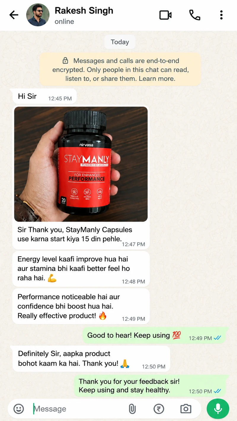 StayManly customer feedback screenshot 2